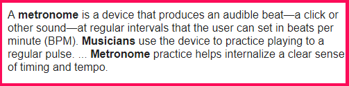 Metronome Defination.