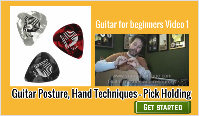 Learn Guitar Posture Hand Techniques – Pick Holding. Guitar for beginners Video 1