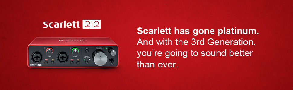 Focusrite Scarlett 2i2" (3rd Gen) "USB Audio Interface". Description | Features | Benefits