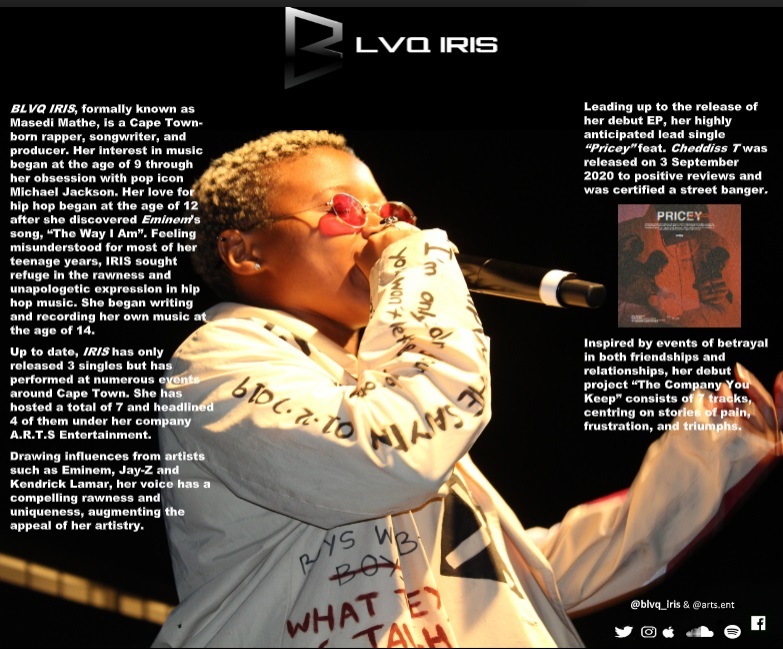 Blvq Iris - Check her Bio in this Press Kit